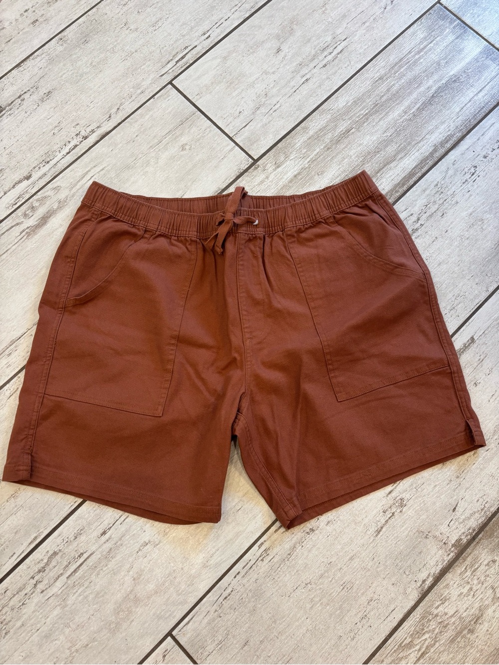 Katin Men's Drawstring Athletic Shorts in Rust Brown